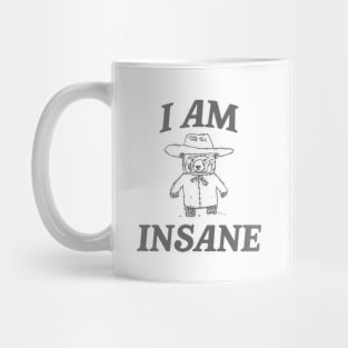 I Am Insane, Cartoon Meme Top, Vintage Cartoon Sweater, Unisex Mug